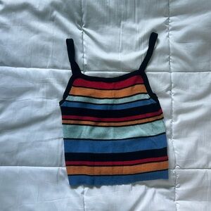 Pacsun multicolor striped crop top. Small.